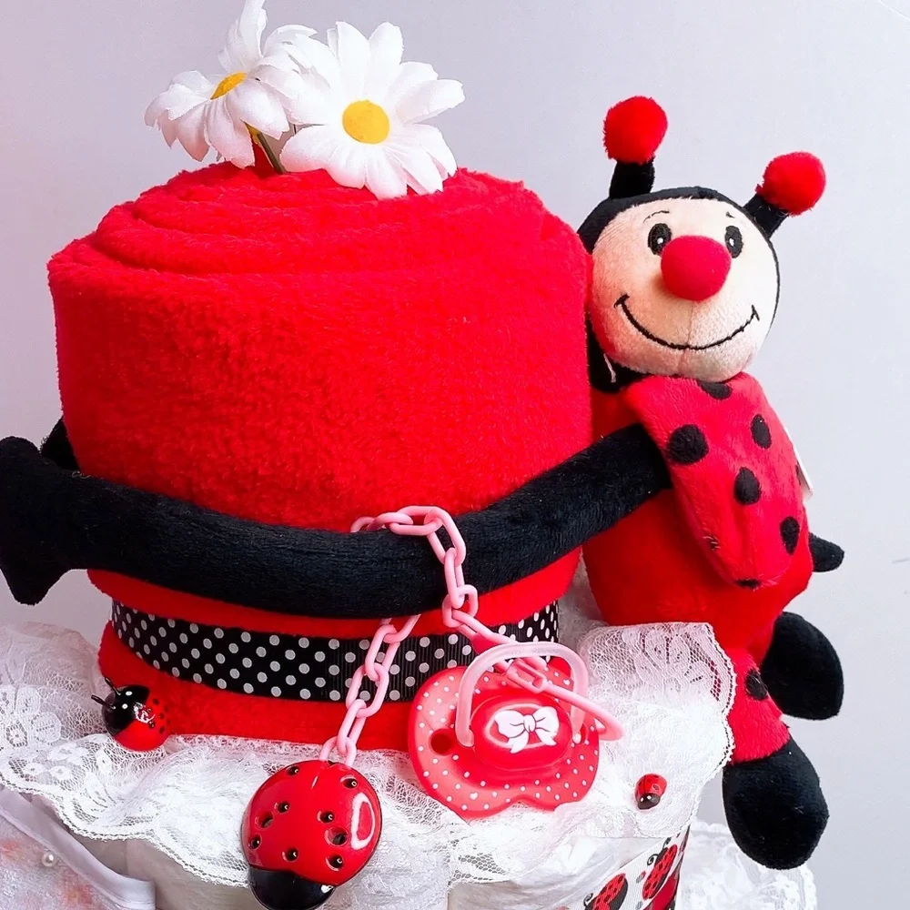 Ladybug Diaper Cake, Baby Shower Gift